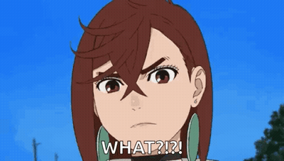 Cartoon Girl Making Funny Face Saying What GIF