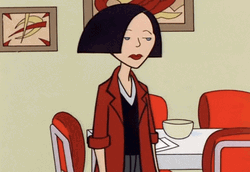 Cartoon Girl Meh Face GIF