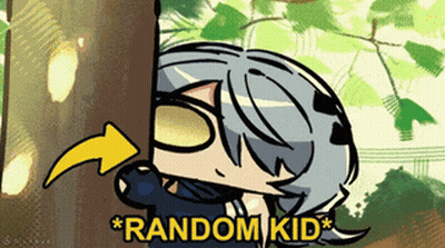 Cartoon Girl Peeking Behind Tree Random Kid GIF