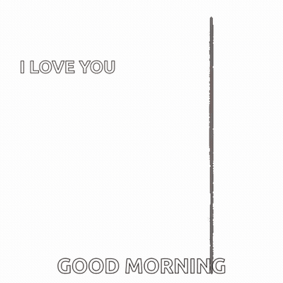Cartoon Girl Peeking From Behind Wall Saying I Love You Good Morning GIF