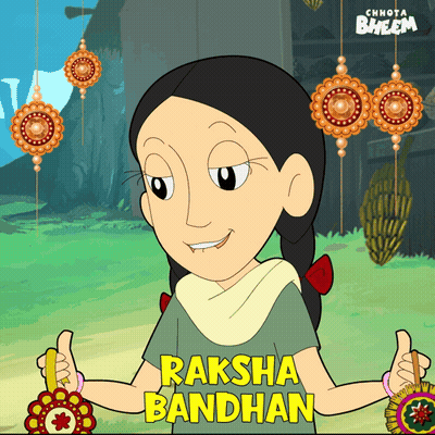 Cartoon Girl Raksha Bandhan GIF