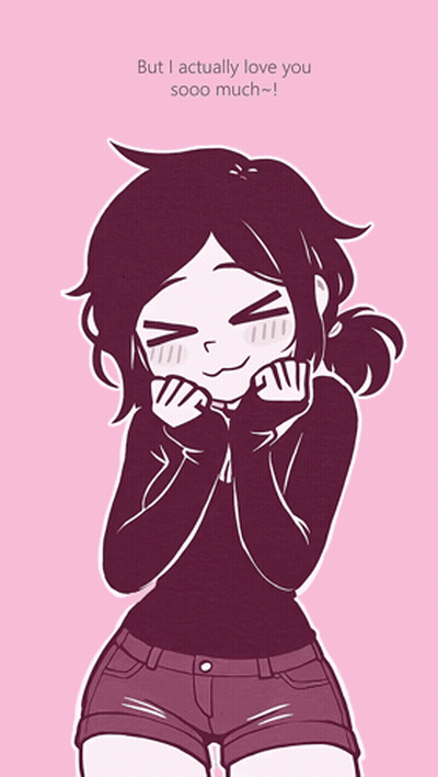 Cartoon Girl Saying But I Actually Love You Sooo Much GIF