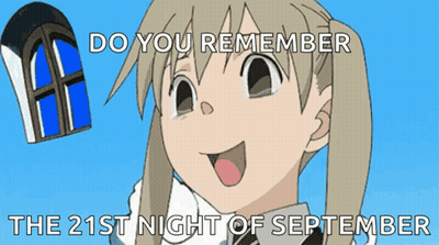 Cartoon Girl Saying Do You Remember The 21St Night Of September GIF