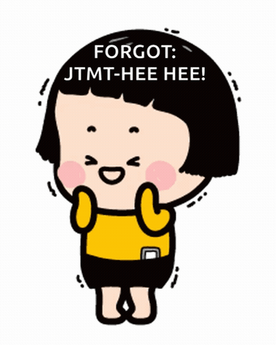 Cartoon Girl Saying Forgot Jtmt-Hee Hee GIF