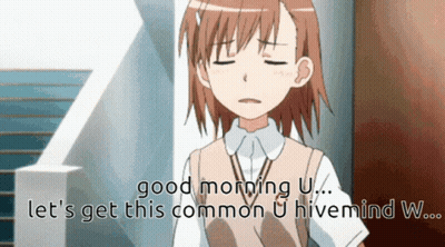Cartoon Girl Saying Good Morning Let's Get This Common Hivemind GIF