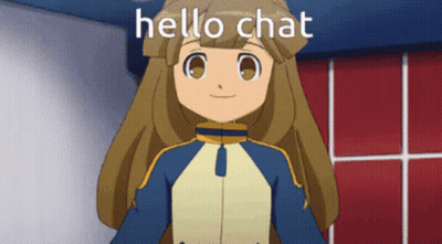Cartoon Girl Saying Hello Chat In Room GIF