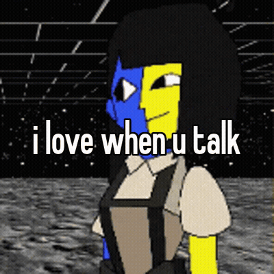 Cartoon Girl Saying I Love When U Talk GIF