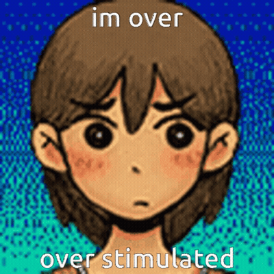 Cartoon Girl Saying Im Over Over Stimulated GIF