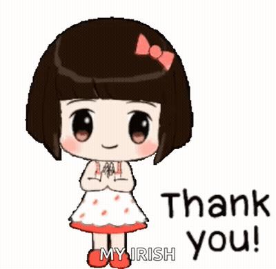 Cartoon Girl Saying Thank You GIF