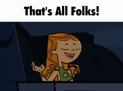 Cartoon Girl Saying Thats All Folks GIF