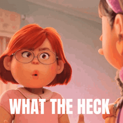 Cartoon Girl Saying What The Heck GIF