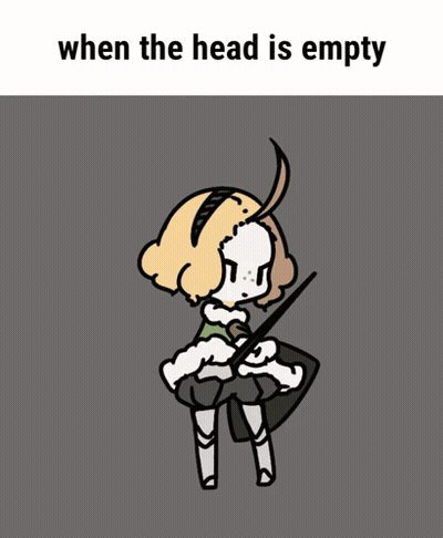 Cartoon Girl Saying When The Head Is Empty GIF