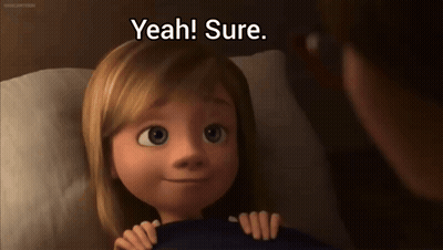 Cartoon Girl Saying Yeah Sure Looking At Man GIF