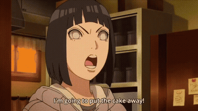 Cartoon Girl Says I'm Going To Put The Cake Away GIF