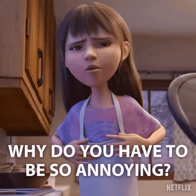 Cartoon Girl Says Why You So Annoying GIF
