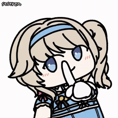 Cartoon Girl Shushing GIF