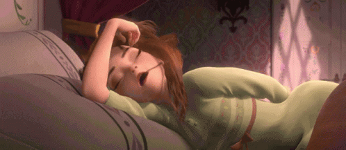 Cartoon Girl Sleeping In Bed GIF
