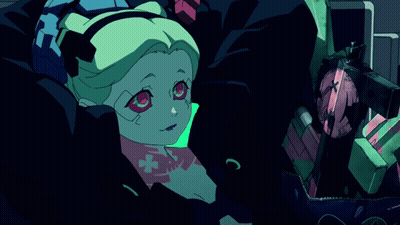 Cartoon Girl Sleeping In Box With Cross Shirt GIF
