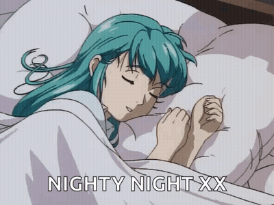 Cartoon Girl Sleeping Nighty Night XX GIF