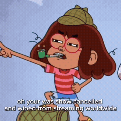 Cartoon Girl Smoking Pipe Saying Oh Your Was Show Cancelled
