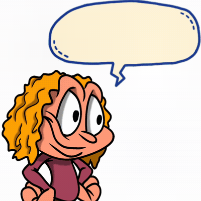 Cartoon Girl Speech Bubble Saying How You GIF