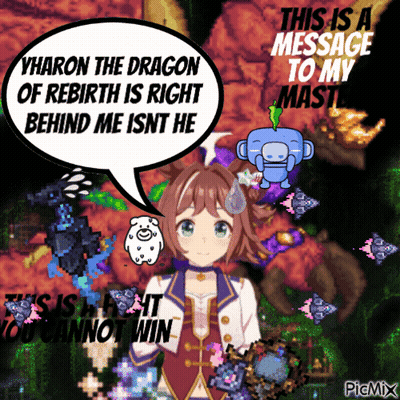 Cartoon Girl Speech Bubble This Is A Message To My Master GIF