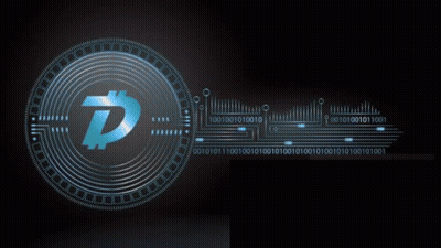Cartoon Girl Standing Beside QR Code And Digital Coin GIF