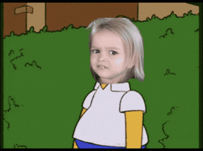 Cartoon Girl Standing In Grass Field GIF