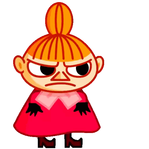 Cartoon Girl Sticking Out Tongue Making Face Sticker