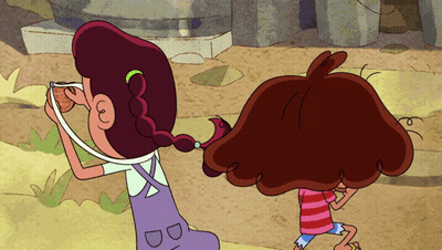 Cartoon Girl Taking Picture With Camera GIF