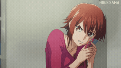 Cartoon Girl Talking On Cell Phone With Ndds Sama GIF
