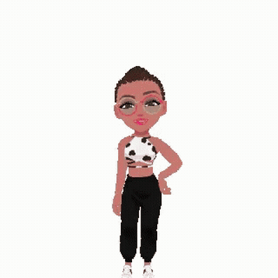 Cartoon Girl Thumbs Up You Go Girl Pink Glitter GIF