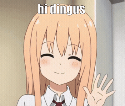 Cartoon Girl Waving Hand Hi Dingus GIF