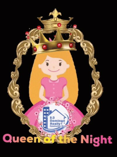 Cartoon Girl Wearing Crown Queen Of The Night GIF