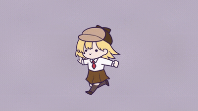 Cartoon Girl Wearing Hat GIF