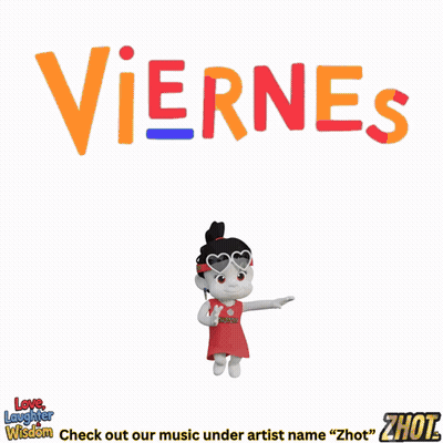 Cartoon Girl Wearing Headphones And Zhot Shirt GIF