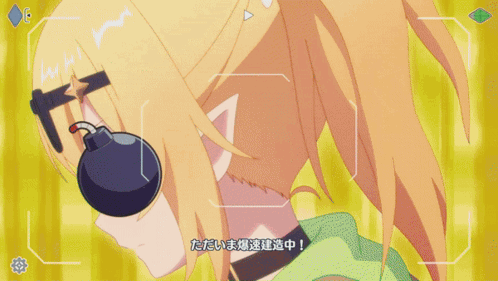 Cartoon Girl Wearing Sunglasses With Bombs On Eyes GIF