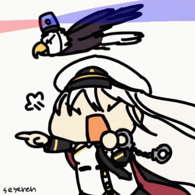 Cartoon Girl With Bird On Head Seyeren GIF