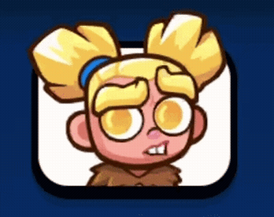 Niña de caricatura con cabello rubio y gafas GIF
