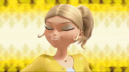 Cartoon Girl With Blonde Hair And Yellow Jacket Smiling GIF