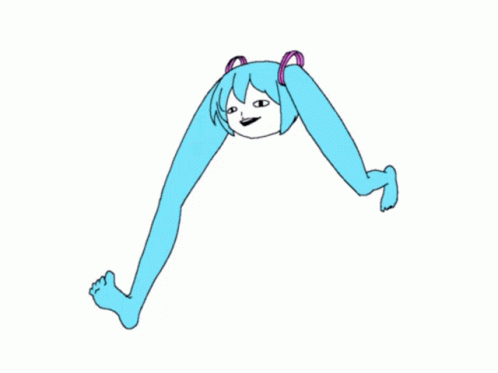 Cartoon Girl With Blue Hair GIF