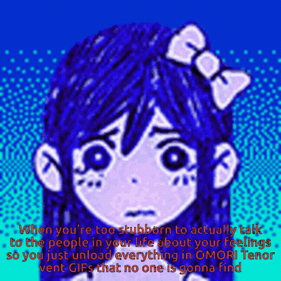 Cartoon Girl With Blue Hair And Bow GIF