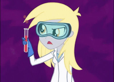 Cartoon Girl With Blue Hair And Orange Juice GIF