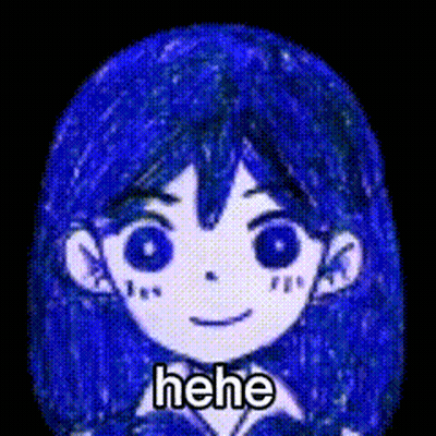 Cartoon Girl With Blue Hair Saying Nene GIF
