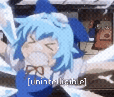 Cartoon Girl With Blue Hair Saying Unintelligible GIF