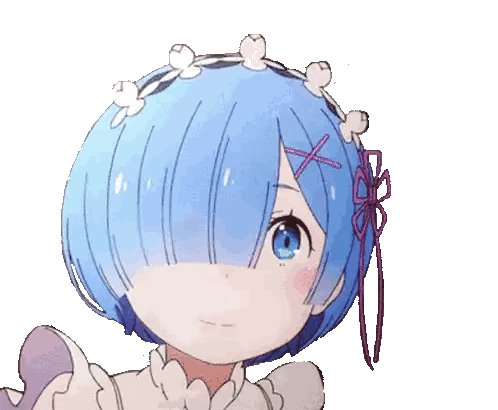 Cartoon Girl With Blue Hair Surprised Sticker