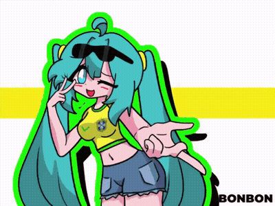 Cartoon Girl With Bonbon GIF
