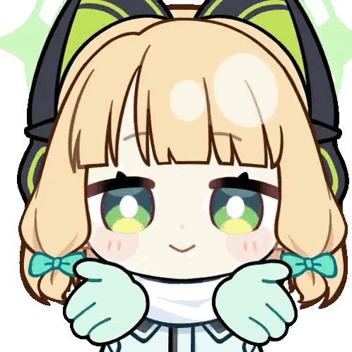 Cartoon Girl With Bow In Hair Sticker