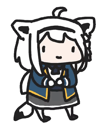 Cartoon Girl With Cat Ear Hat Sticker