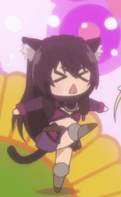 Cartoon Girl With Cat Ear Making Face GIF